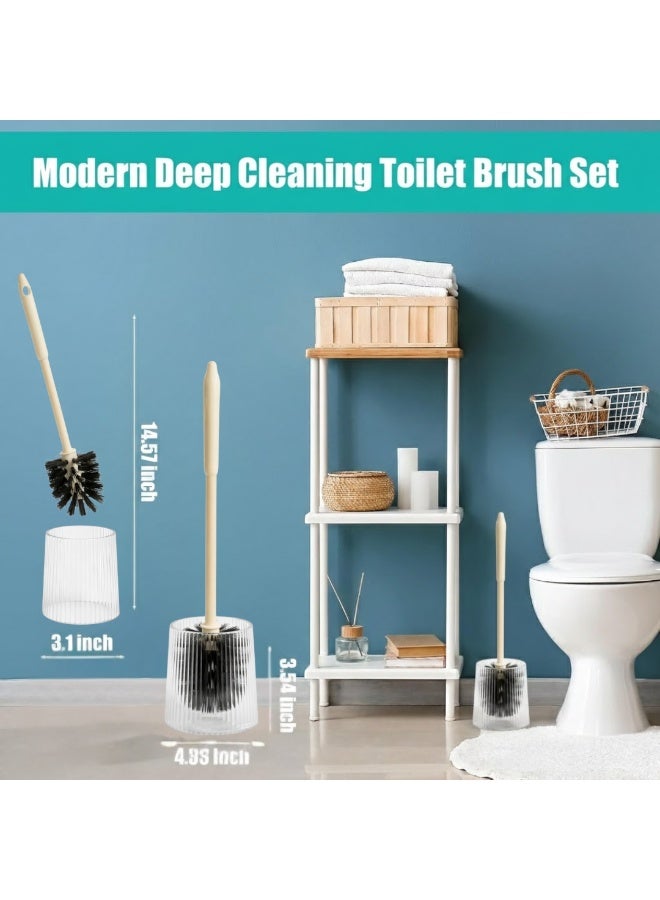 Casa Bella The Brand Toilet Brush with Holder Set, Hygienic Ventilated Bathroom Cleaning Brush, Strong Bristles, Splash-Free Deep Cleaning, Modern Space-Saving Design - Perfect toilet cleaning Accessories for Office, Home - Image 2